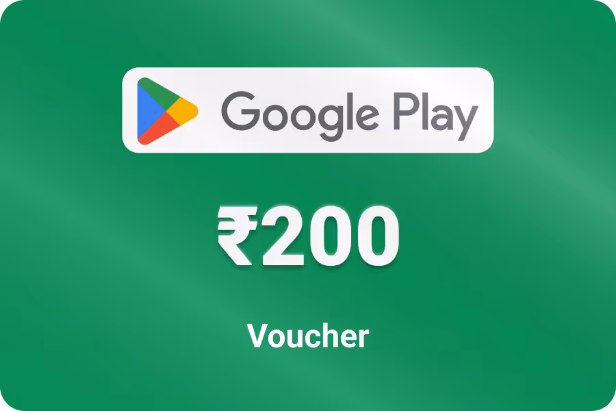 Google Play Voucher — Up to 30% off, from ₹140